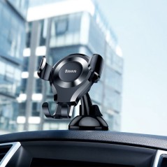 Baseus Gravity Phone Holder for Car - Stylish Black Design for Ultimate Convenience